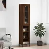 Image de Buffet Haut Chêne Marron 34,5x34x180 Cm Bois D'ingénierie Vidaxl
