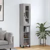 Image de Buffet Haut Sonoma Gris 34,5x34x180 Cm Bois D'ingénierie Vidaxl