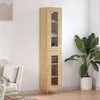 Image de Buffet Haut Chêne Sonoma 34,5x34x180 Cm Bois D'ingénierie Vidaxl