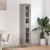 Image de Buffet Haut Sonoma Gris 34,5x34x180 Cm Bois D'ingénierie Vidaxl