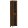 Image de Buffet Haut Chêne Marron 34,5x34x180 Cm Bois D'ingénierie Vidaxl