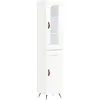Image de Buffet Haut Blanc 34,5x34x180 Cm Bois D'ingénierie Vidaxl