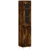 Image de Buffet Haut Chêne Fumé 34,5x34x180 Cm Bois D'ingénierie Vidaxl