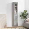 Image de Buffet Haut Sonoma Gris 34,5x34x180 Cm Bois D'ingénierie Vidaxl