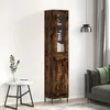 Image de Buffet Haut Chêne Fumé 34,5x34x180 Cm Bois D'ingénierie Vidaxl