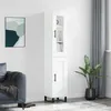 Image de Buffet Haut Blanc 34,5x34x180 Cm Bois D'ingénierie Vidaxl