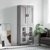 Image de Buffet Haut Sonoma Gris 69,5x34x180 Cm Bois D'ingénierie Vidaxl