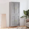 Image de Buffet Haut Sonoma Gris 69,5x34x180 Cm Bois D'ingénierie Vidaxl