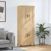 Image de Buffet Haut Chêne Sonoma 69,5x34x180 Cm Bois D'ingénierie Vidaxl