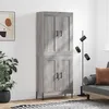 Image de Buffet Haut Sonoma Gris 69,5x34x180 Cm Bois D'ingénierie Vidaxl