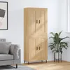Image de Buffet Haut Chêne Sonoma 69,5x34x180 Cm Bois D'ingénierie Vidaxl