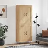 Image de Buffet Haut Chêne Sonoma 69,5x34x180 Cm Bois D'ingénierie Vidaxl