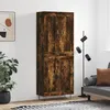 Image de Buffet Haut Chêne Fumé 69,5x34x180 Cm Bois D'ingénierie Vidaxl