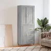Image de Buffet Haut Sonoma Gris 69,5x34x180 Cm Bois D'ingénierie Vidaxl