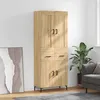 Image de Buffet Haut Chêne Sonoma 69,5x34x180 Cm Bois D'ingénierie Vidaxl
