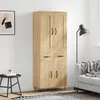 Image de Buffet Haut Chêne Sonoma 69,5x34x180 Cm Bois D'ingénierie Vidaxl