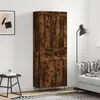 Image de Buffet Haut Chêne Fumé 69,5x34x180 Cm Bois D'ingénierie Vidaxl