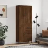 Image de Buffet Haut Chêne Marron 69,5x34x180 Cm Bois D'ingénierie Vidaxl