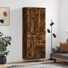 Image de Buffet Haut Chêne Fumé 69,5x34x180 Cm Bois D'ingénierie Vidaxl