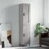 Image de Buffet Haut Sonoma Gris 34,5x34x180 Cm Bois D'ingénierie Vidaxl