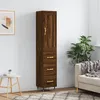 Image de Buffet Haut Chêne Marron 34,5x34x180 Cm Bois D'ingénierie Vidaxl