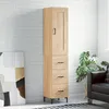 Image de Buffet Haut Chêne Sonoma 34,5x34x180 Cm Bois D'ingénierie Vidaxl