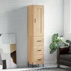Image de Buffet Haut Chêne Sonoma 34,5x34x180 Cm Bois D'ingénierie Vidaxl