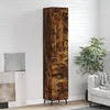 Image de Buffet Haut Chêne Fumé 34,5x34x180 Cm Bois D'ingénierie Vidaxl