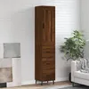 Image de Buffet Haut Chêne Marron 34,5x34x180 Cm Bois D'ingénierie Vidaxl