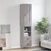 Image de Buffet Haut Sonoma Gris 34,5x34x180 Cm Bois D'ingénierie Vidaxl