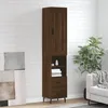Image de Buffet Haut Chêne Marron 34,5x34x180 Cm Bois D'ingénierie Vidaxl