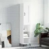 Image de Buffet Haut Blanc 34,5x34x180 Cm Bois D'ingénierie Vidaxl