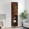 Image de Buffet Haut Chêne Fumé 34,5x34x180 Cm Bois D'ingénierie Vidaxl
