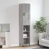 Image de Buffet Haut Sonoma Gris 34,5x34x180 Cm Bois D'ingénierie Vidaxl
