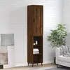 Image de Buffet Haut Chêne Marron 34,5x34x180 Cm Bois D'ingénierie Vidaxl