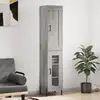 Image de Buffet Haut Sonoma Gris 34,5x34x180 Cm Bois D'ingénierie Vidaxl