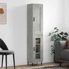 Image de Buffet Haut Gris Béton 34,5x34x180 Cm Bois D'ingénierie Vidaxl