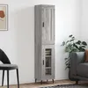 Image de Buffet Haut Sonoma Gris 34,5x34x180 Cm Bois D'ingénierie Vidaxl