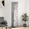 Image de Buffet Haut Sonoma Gris 34,5x34x180 Cm Bois D'ingénierie Vidaxl