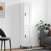 Image de Buffet Haut Blanc 34,5x34x180 Cm Bois D'ingénierie Vidaxl
