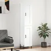Image de Buffet Haut Blanc 34,5x34x180 Cm Bois D'ingénierie Vidaxl
