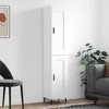 Image de Buffet Haut Blanc 34,5x34x180 Cm Bois D'ingénierie Vidaxl