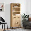 Image de Buffet Haut Chêne Sonoma 69,5x34x180 Cm Bois D'ingénierie Vidaxl