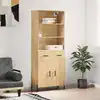 Image de Buffet Haut Chêne Sonoma 69,5x34x180 Cm Bois D'ingénierie Vidaxl