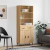 Image de Buffet Haut Chêne Sonoma 69,5x34x180 Cm Bois D'ingénierie Vidaxl