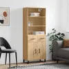 Image de Buffet Haut Chêne Sonoma 69,5x34x180 Cm Bois D'ingénierie Vidaxl