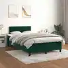 Image de Sommier À Lattes De Lit Et Matelas Vert Foncé 120x200cm Velours Vidaxl