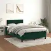 Image de Sommier À Lattes De Lit Et Matelas Vert Foncé 120x200cm Velours Vidaxl