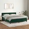 Image de Sommier À Lattes De Lit Et Matelas Vert Foncé 160x200cm Velours Vidaxl