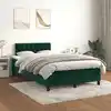 Image de Sommier À Lattes De Lit Et Matelas Vert Foncé 120x200cm Velours Vidaxl